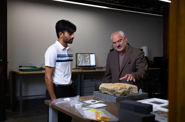 photo of a professor and a student