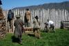 Filming "Kentucky: An American Story," actors re-enact a battle.